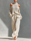 Elyzia Knit Top & Wide-Leg Trouser Set