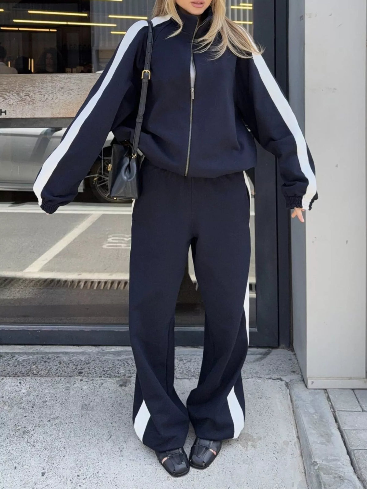 Xara Zip-Front Sport Two-Piece Set