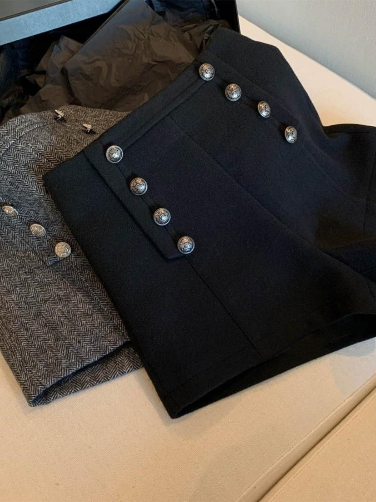 Simone High-Waisted Wool Shorts
