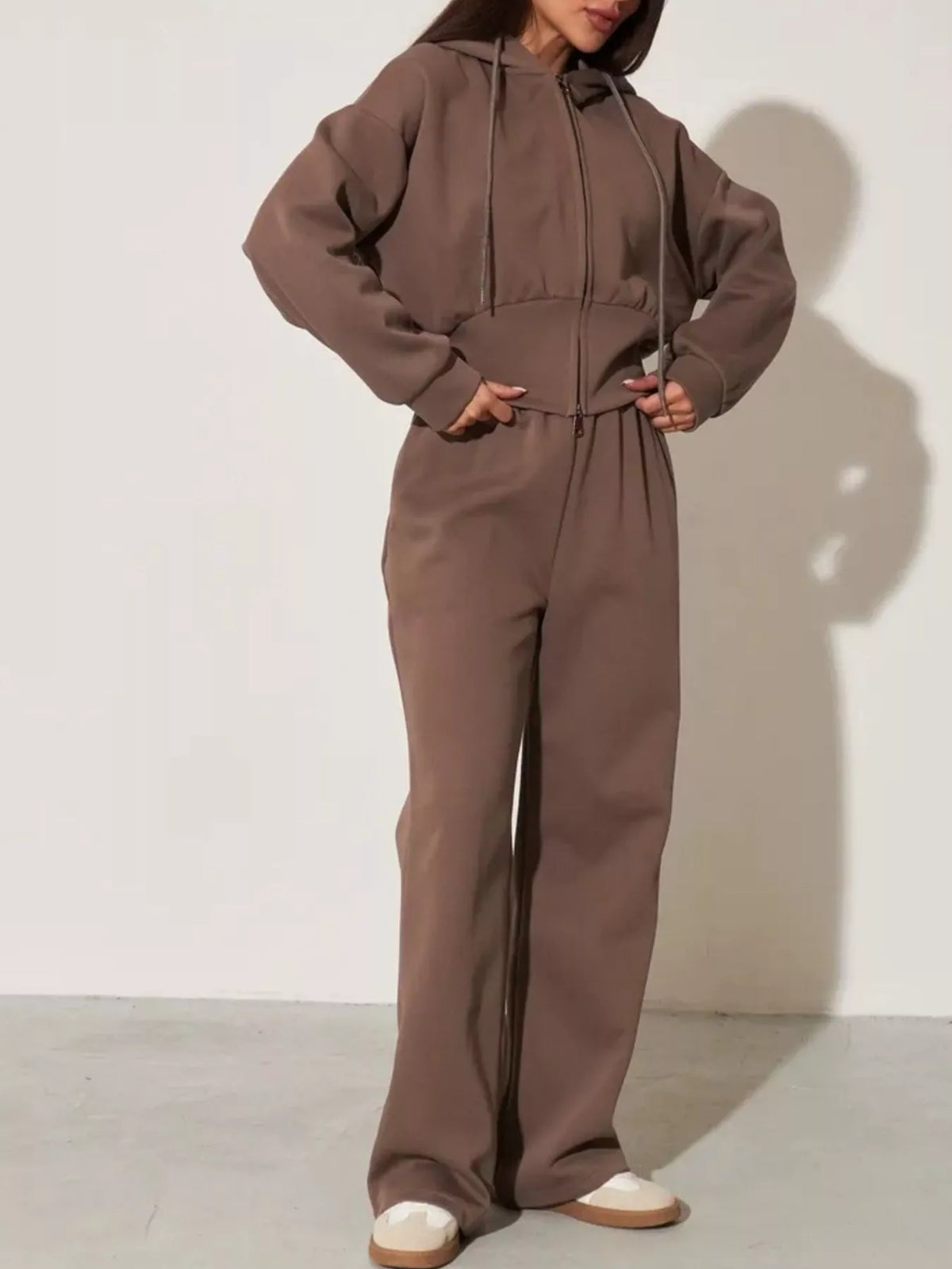 Xandra Hoodie & Wide-Leg Trouser Set