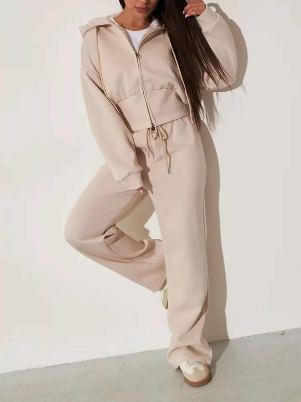 Xandra Hoodie & Wide-Leg Trouser Set