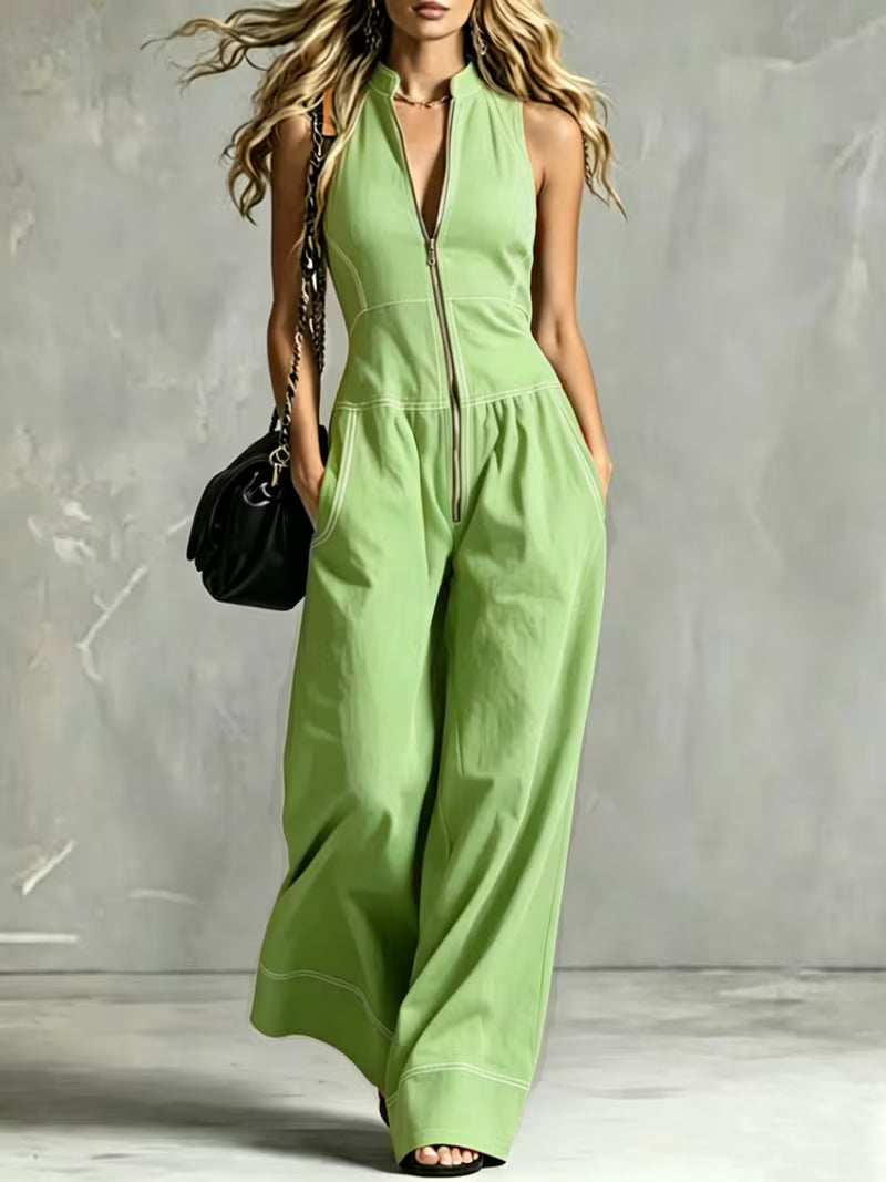 Bryana Striped Patchwork Jumpsuit