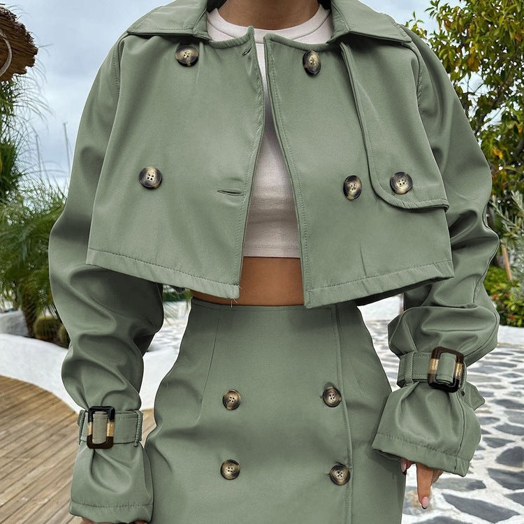 Della British-Cut Jacket & Skirt Set