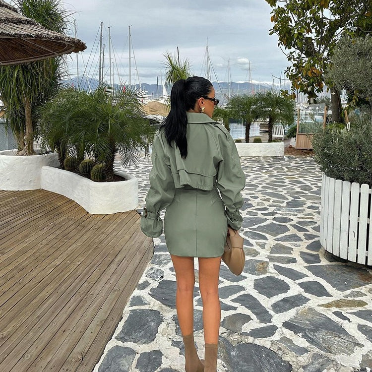 Della British-Cut Jacket & Skirt Set