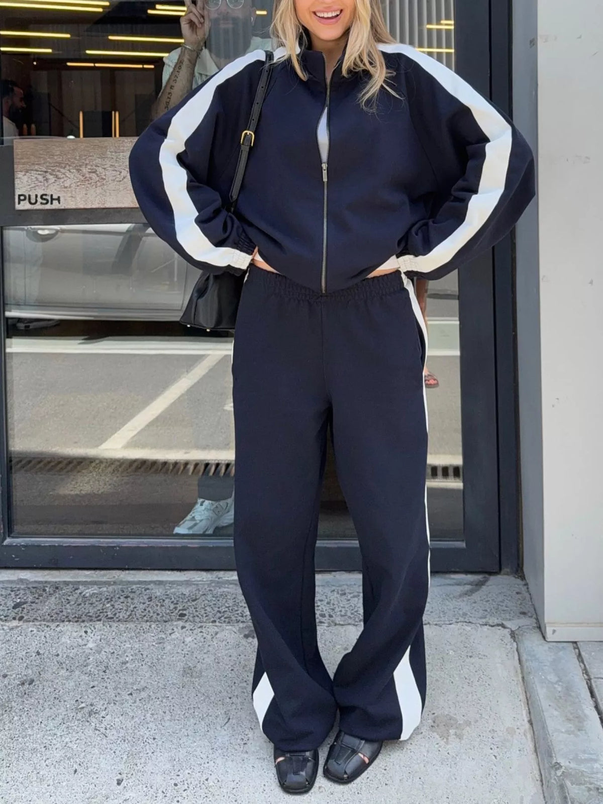Xara Zip-Front Sport Two-Piece Set