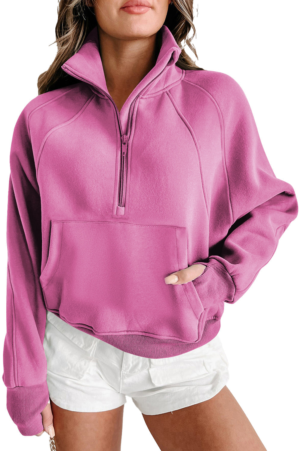 Tamsin Thumb-Hole Zip Sweatshirt