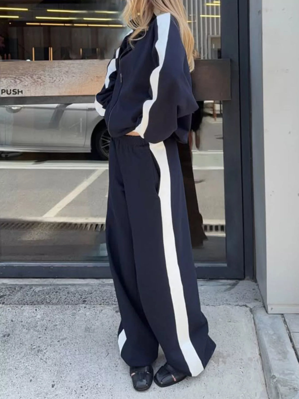 Xara Zip-Front Sport Two-Piece Set