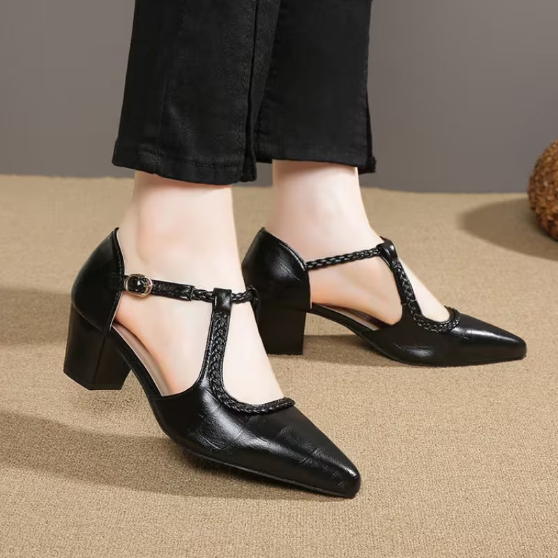 Brielle Braided T-Bar Heels