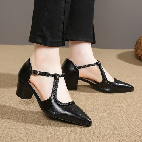Brielle Braided T-Bar Heels