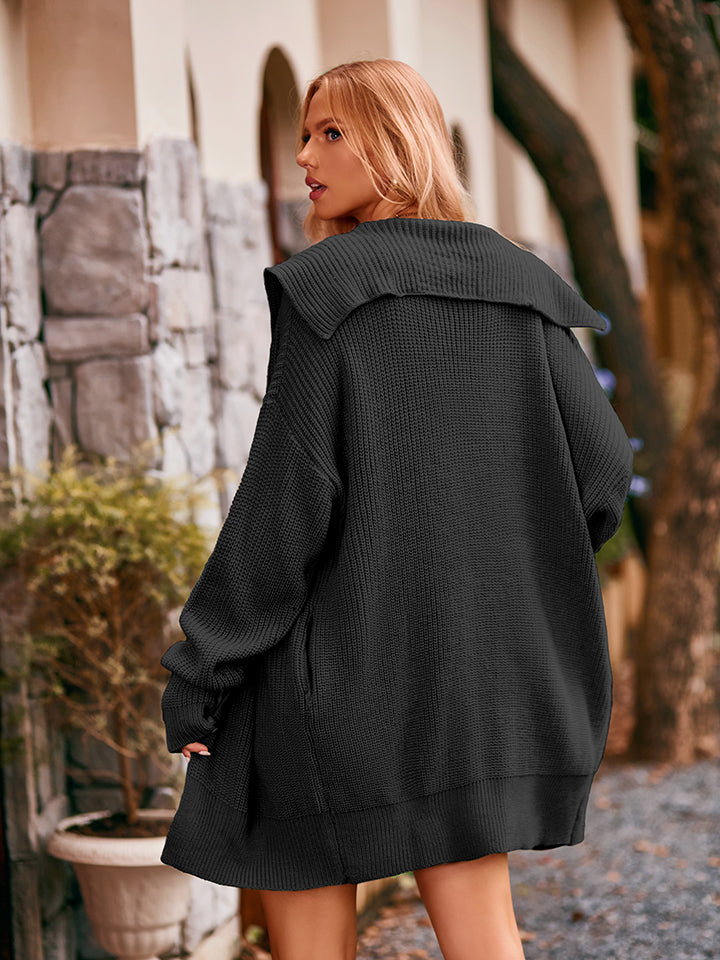 Doria Drop-Shoulder Longline Cardigan