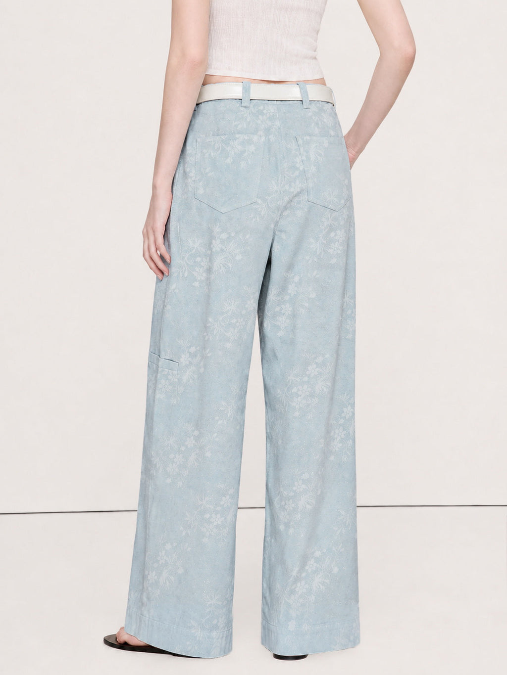 Freya Lurex Jacquard Wide-Leg Pants