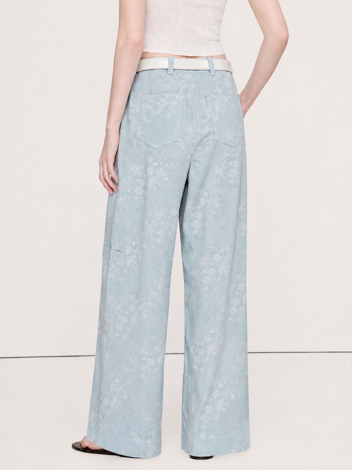 Freya Lurex Jacquard Wide-Leg Pants