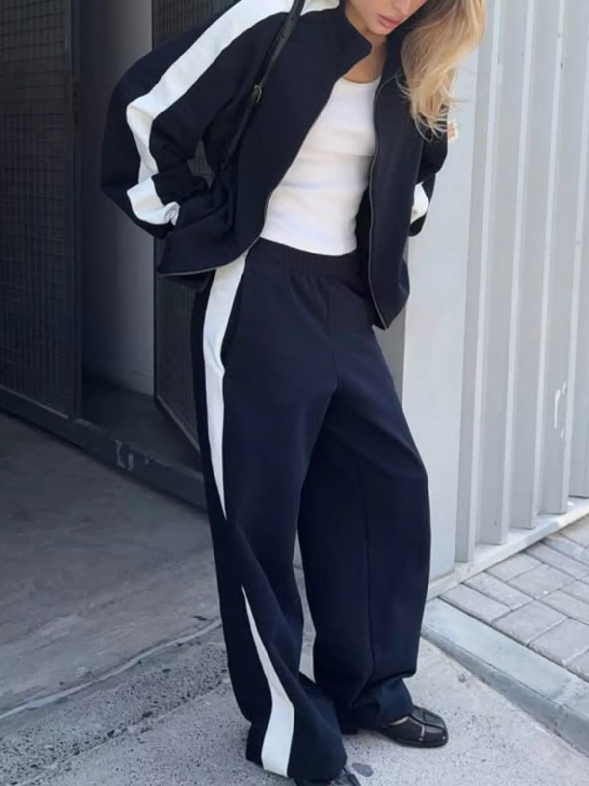 Xara Zip-Front Sport Two-Piece Set