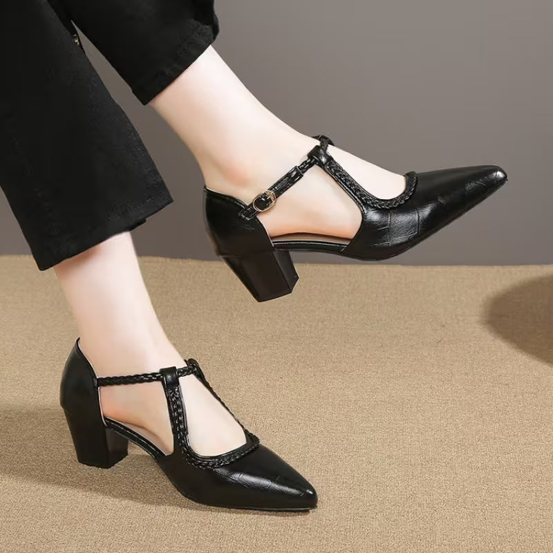 Brielle Braided T-Bar Heels