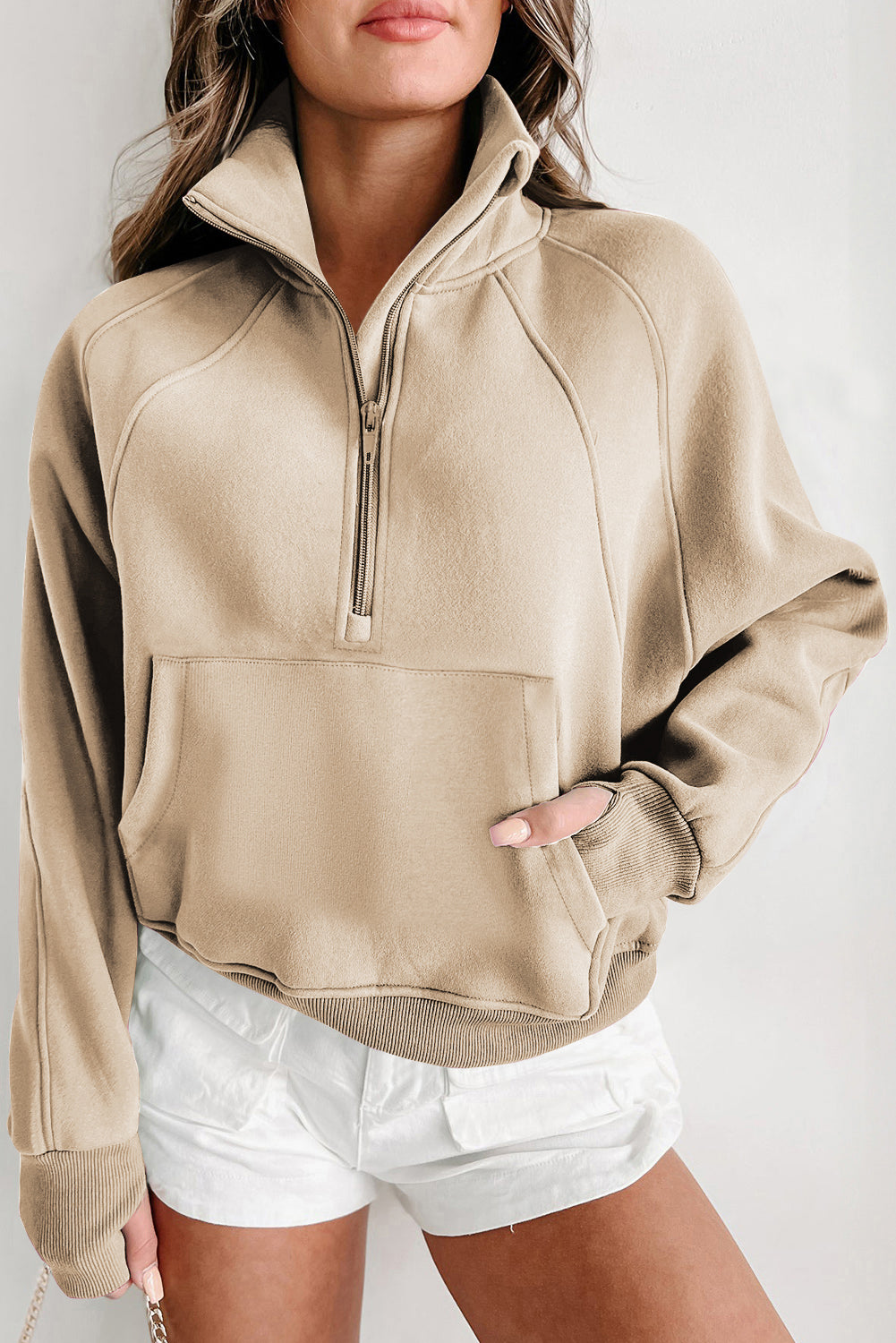 Tamsin Thumb-Hole Zip Sweatshirt