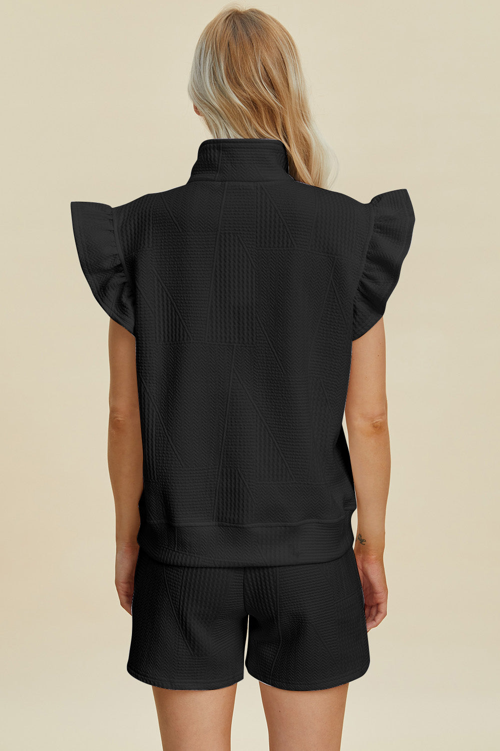 Talene Flounce-Sleeve Top & Shorts Set