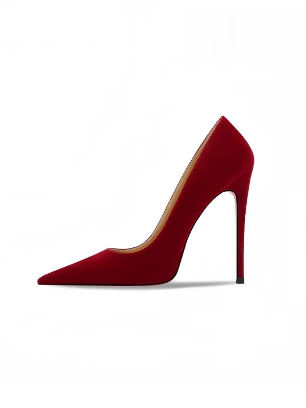 Uma Burgundy Red-Sole Heels
