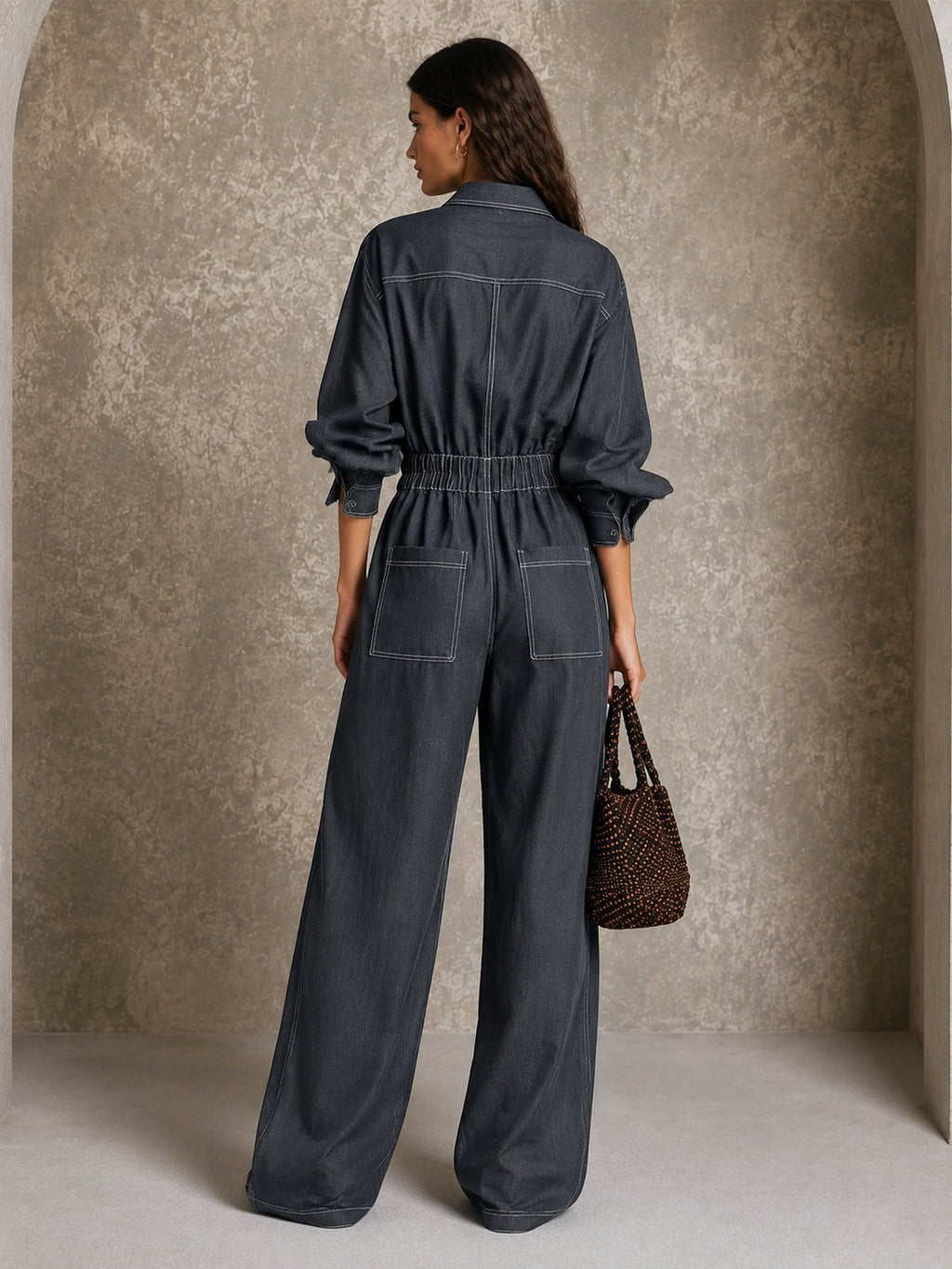 Amara Utility Wide-Leg Jumpsuit