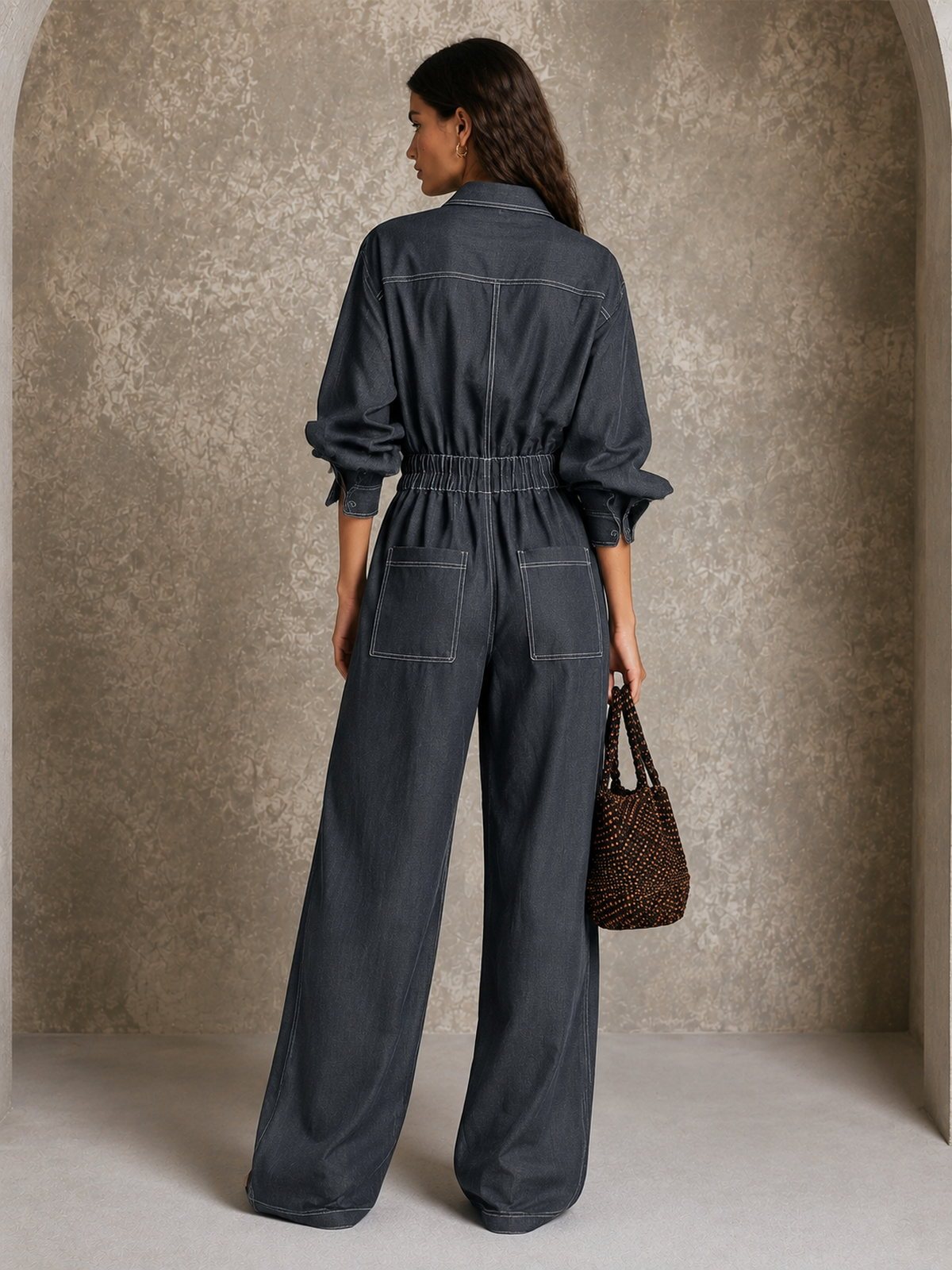 Amara Utility Wide-Leg Jumpsuit