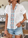Ophelia Embroidered Eyelet Blouse