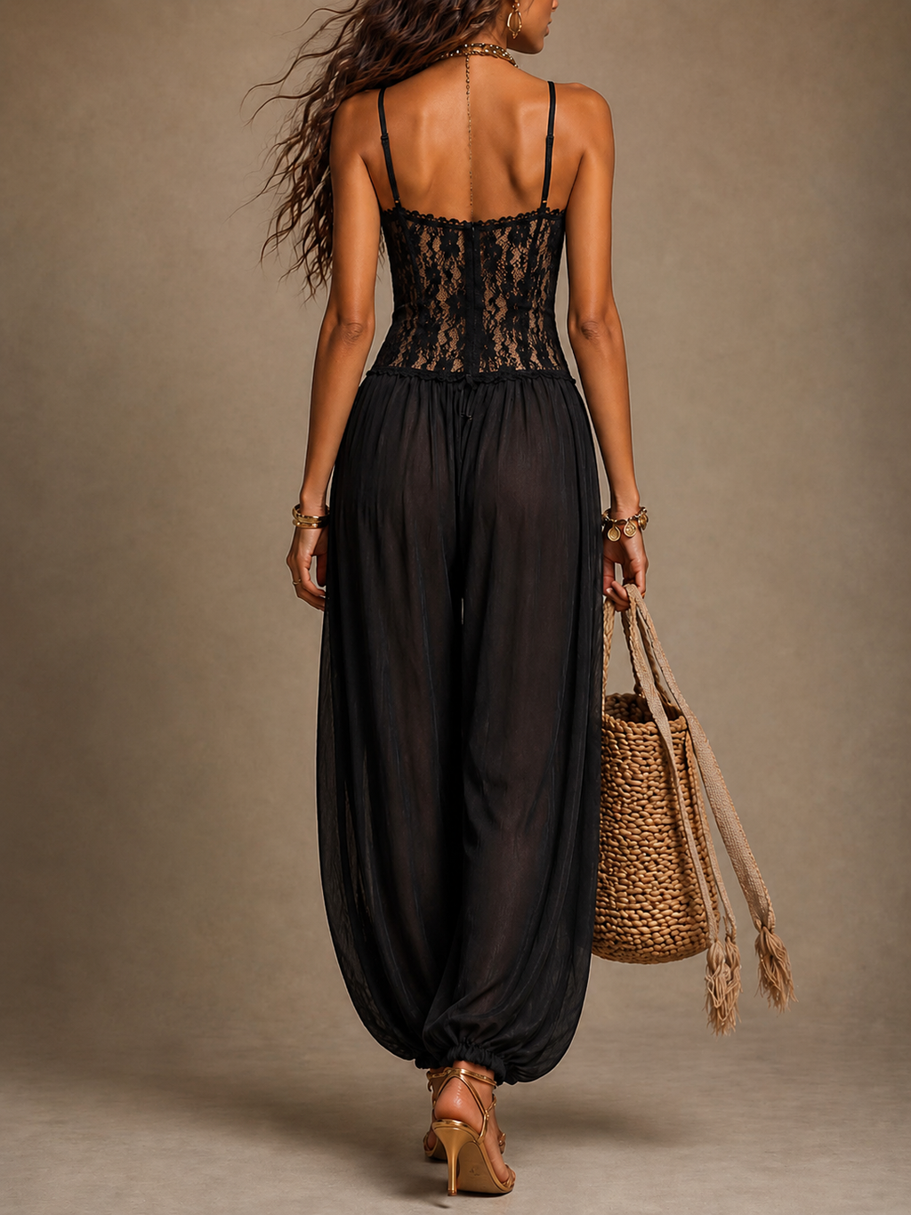Laia Halter Lace Jumpsuit