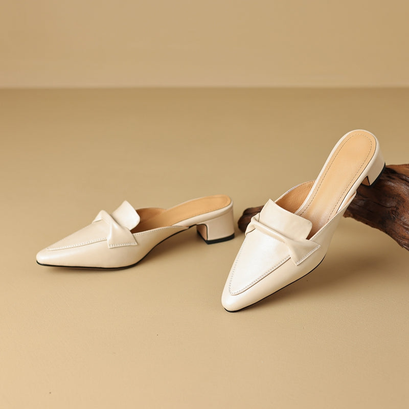 Katrina Leather Mule Loafers