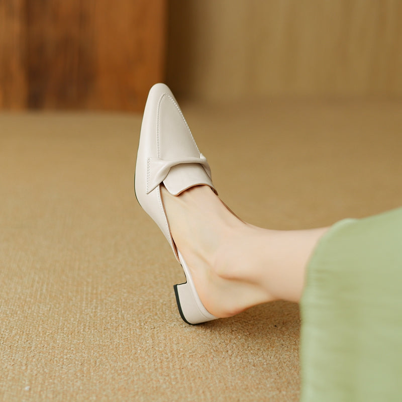 Katrina Leather Mule Loafers