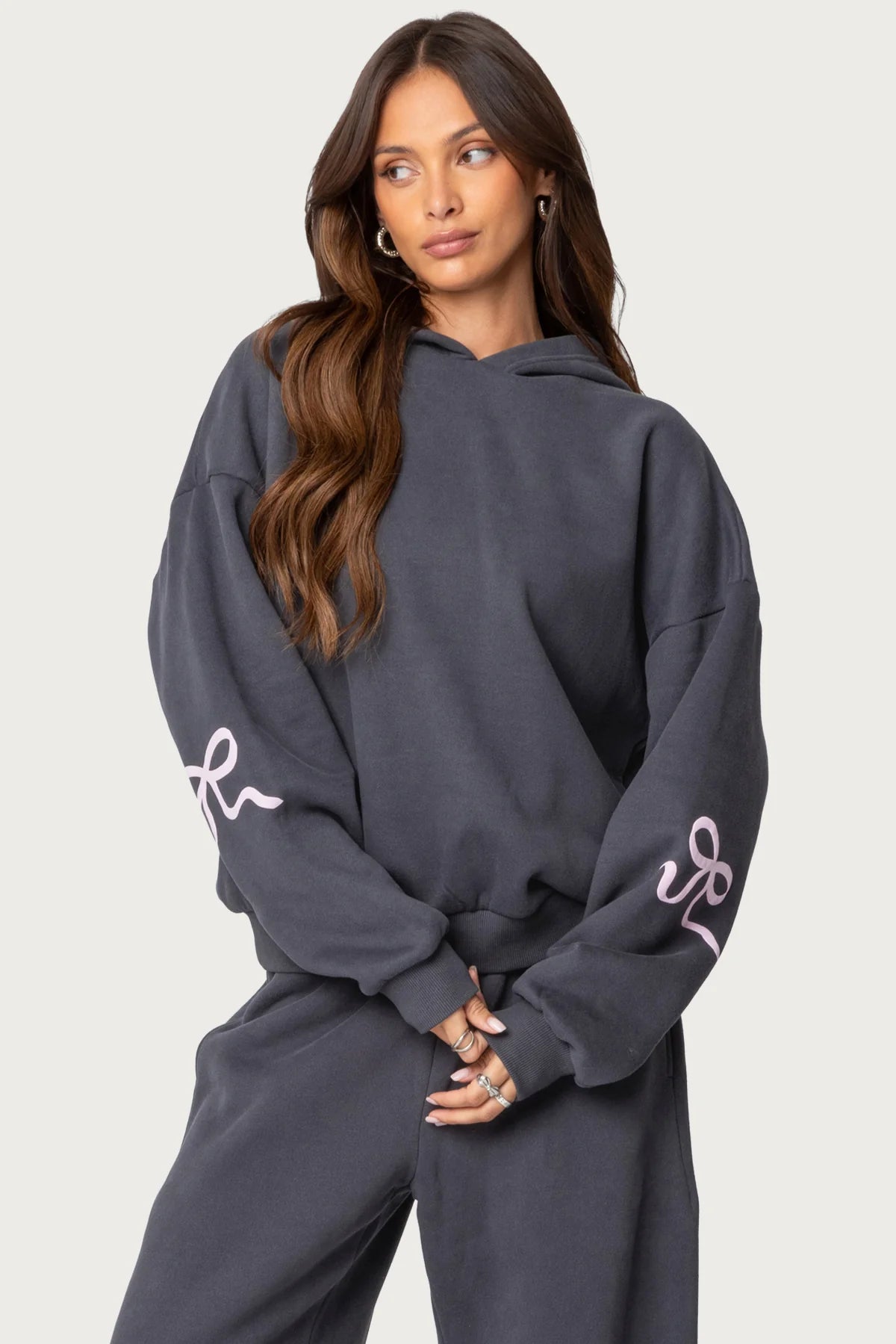 Bianca Bow-Detail Hoodie & Jogger Set