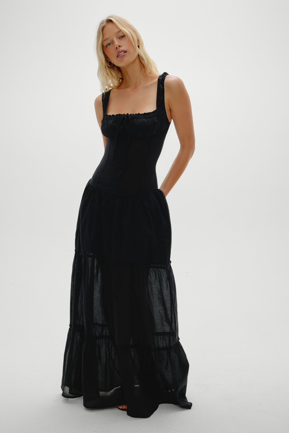 Charlotta Ruffle Prairie Maxi Dress