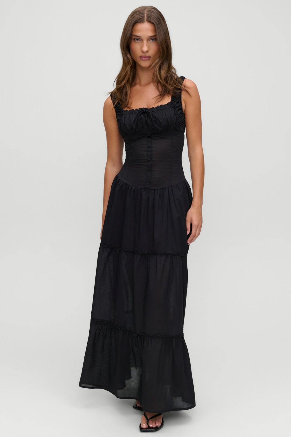 Charlotta Ruffle Prairie Maxi Dress