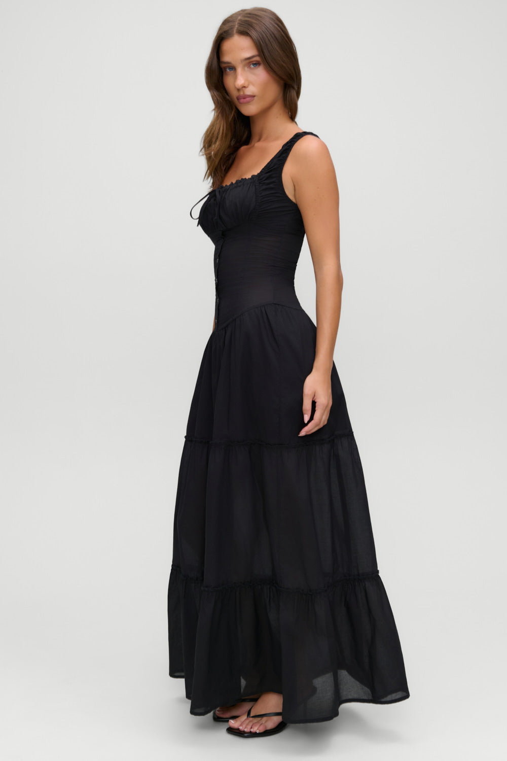 Charlotta Ruffle Prairie Maxi Dress