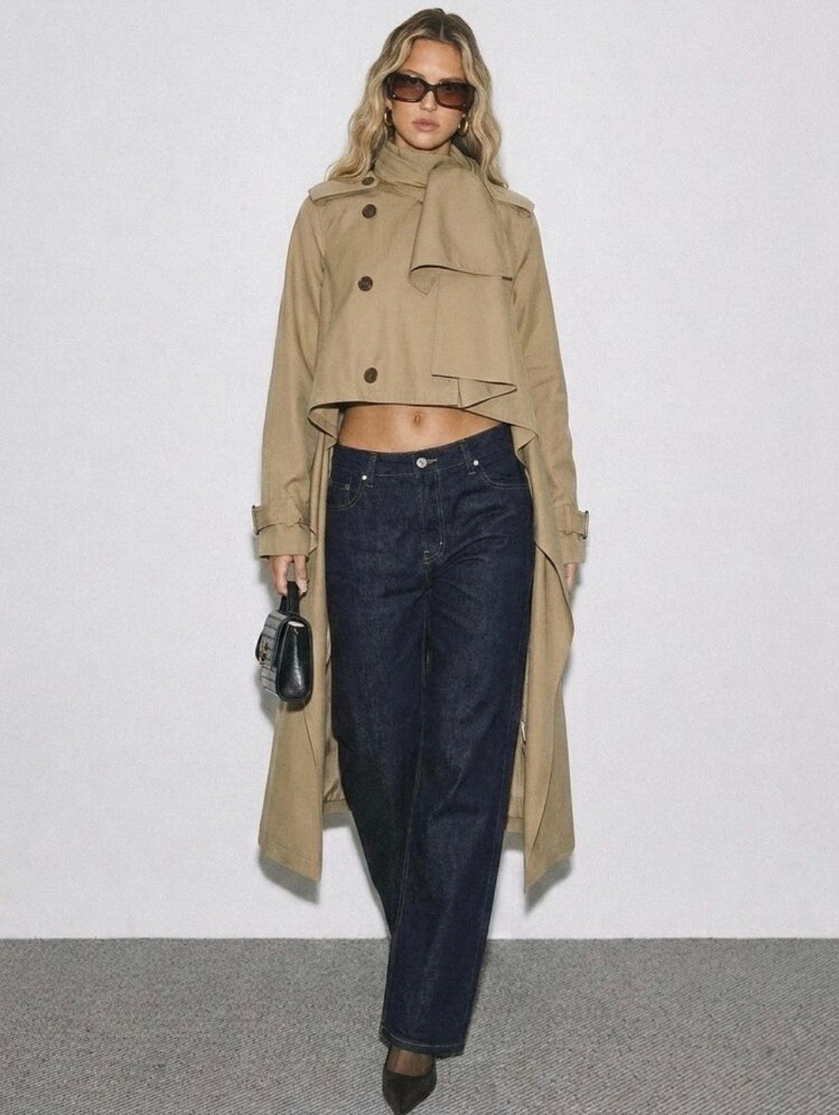 Fia Belted Long Trench Coat