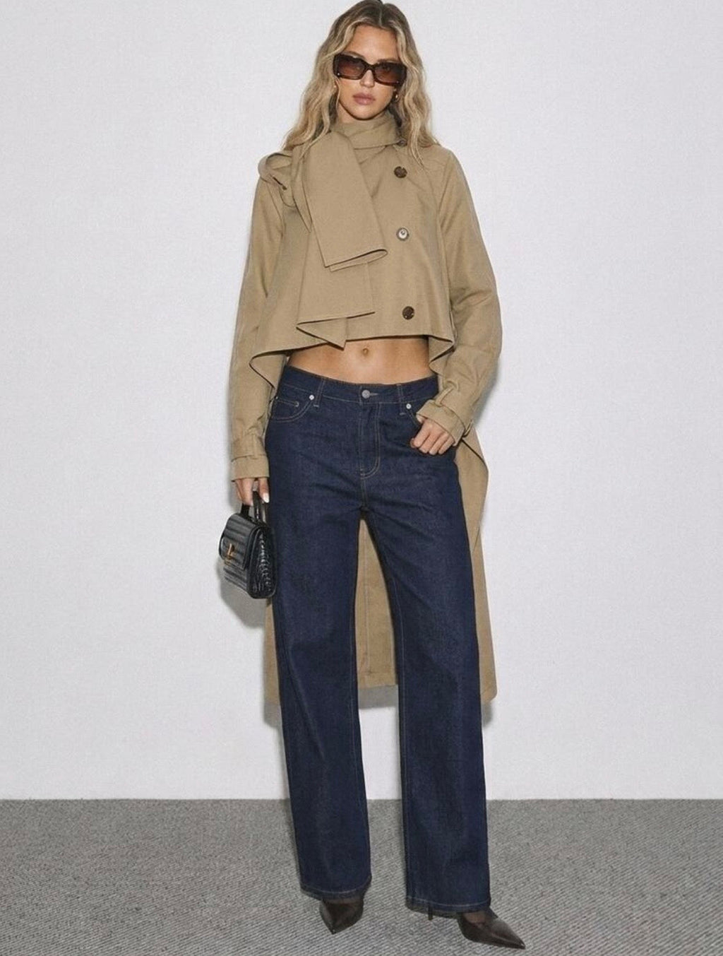 Fia Belted Long Trench Coat