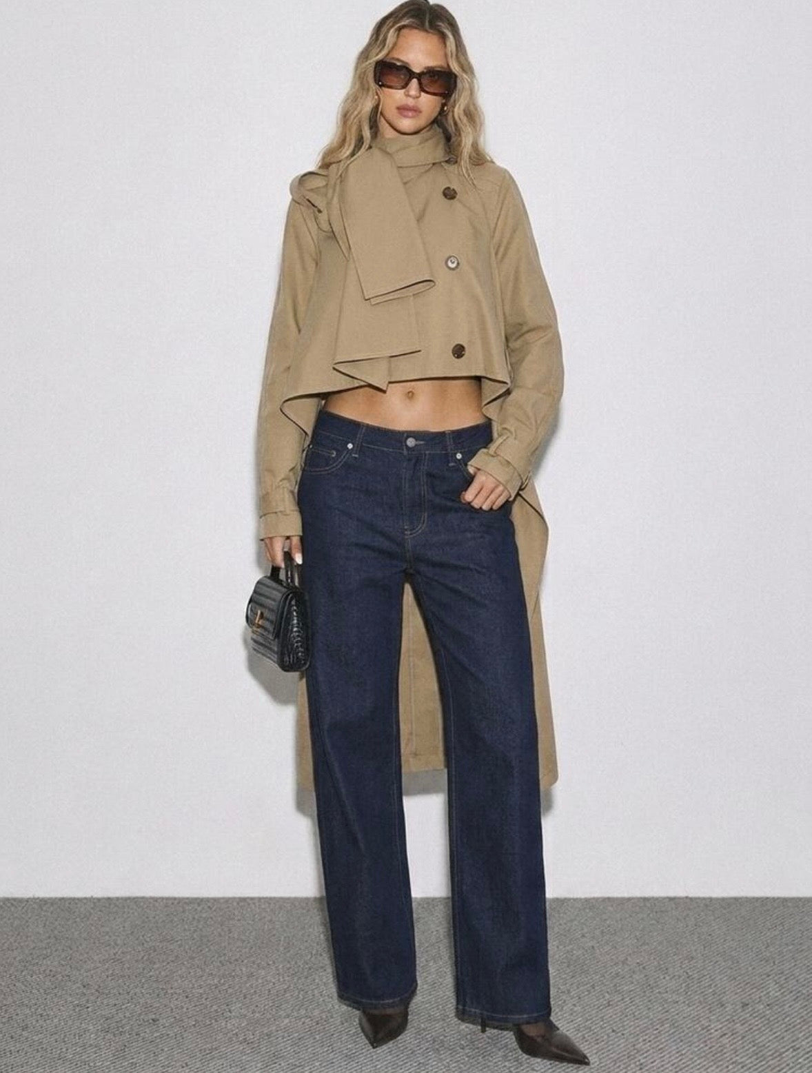 Fia Belted Long Trench Coat