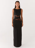 Kalliope Lace-Detail Jersey Maxi Dress