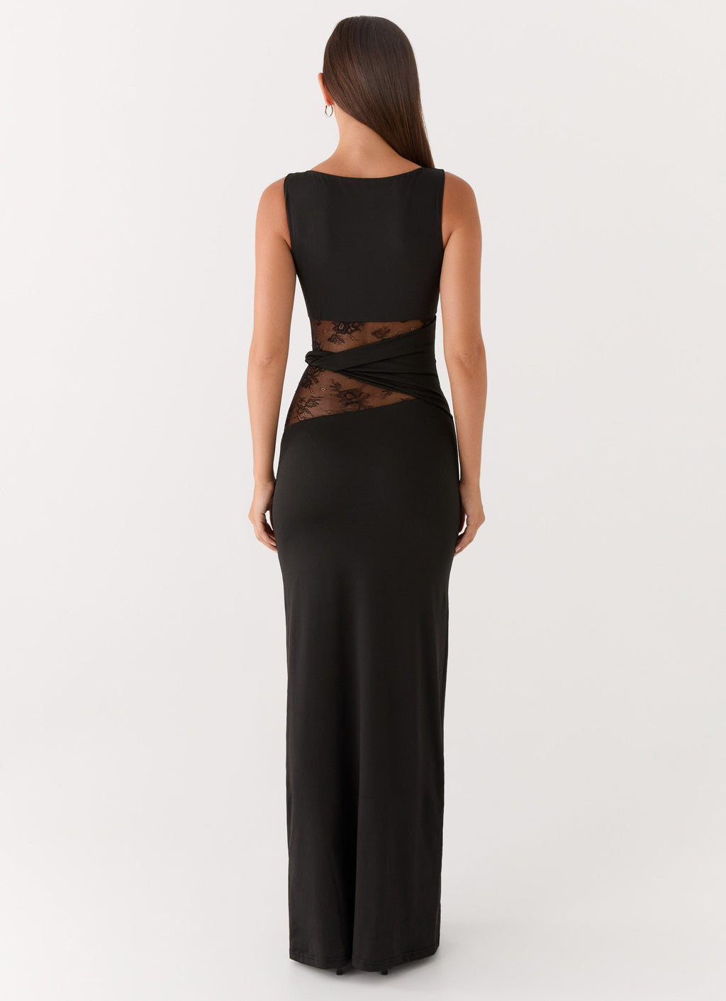 Kalliope Lace-Detail Jersey Maxi Dress