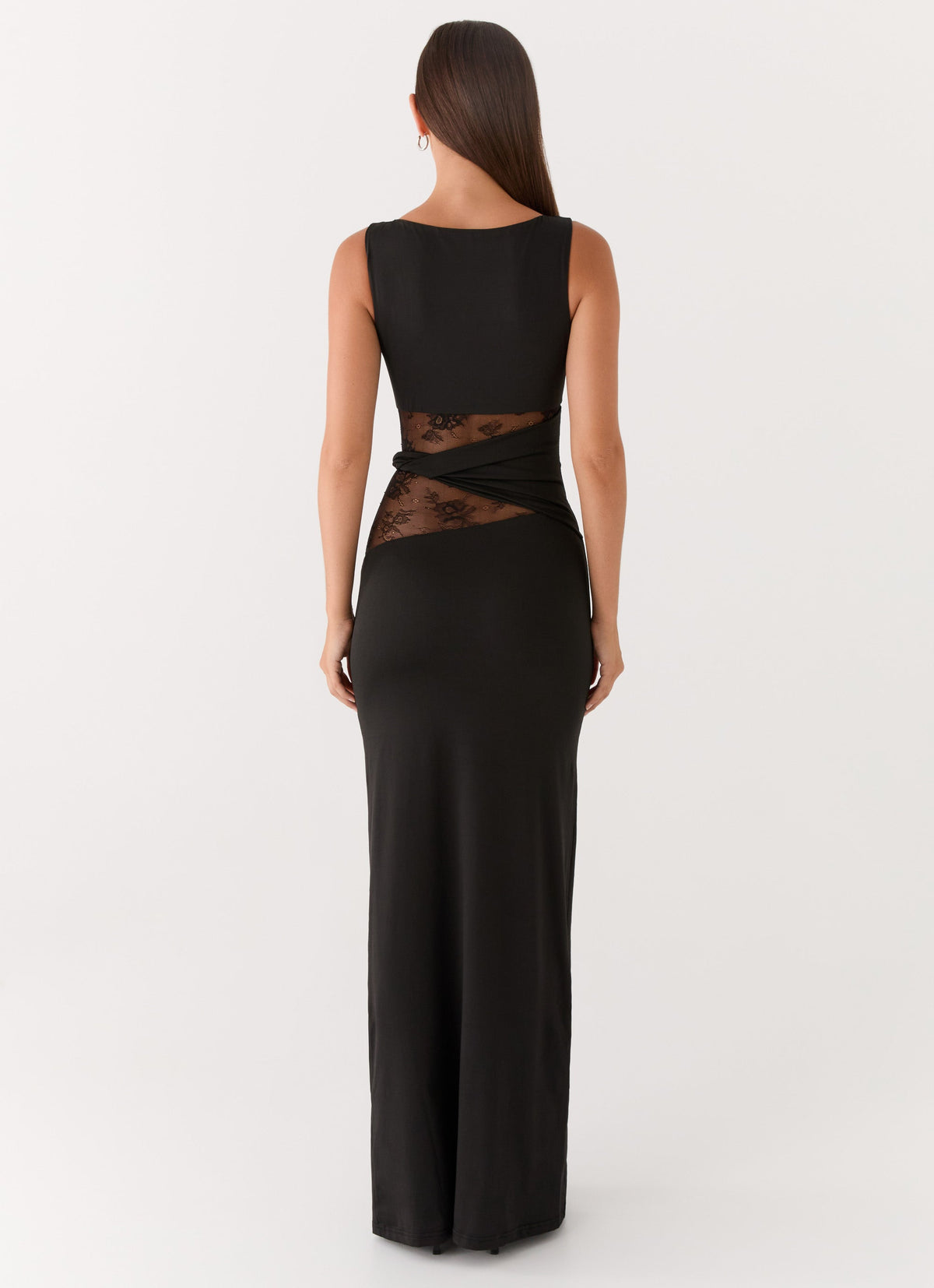 Kalliope Lace-Detail Jersey Maxi Dress