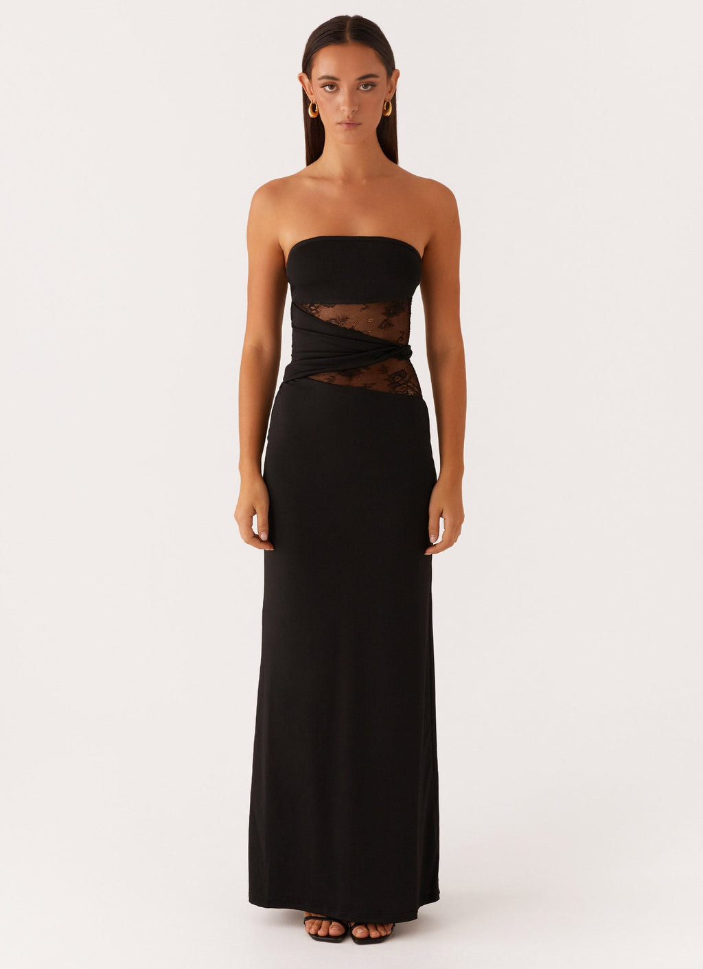 Kassia Strapless Lace Maxi Dress
