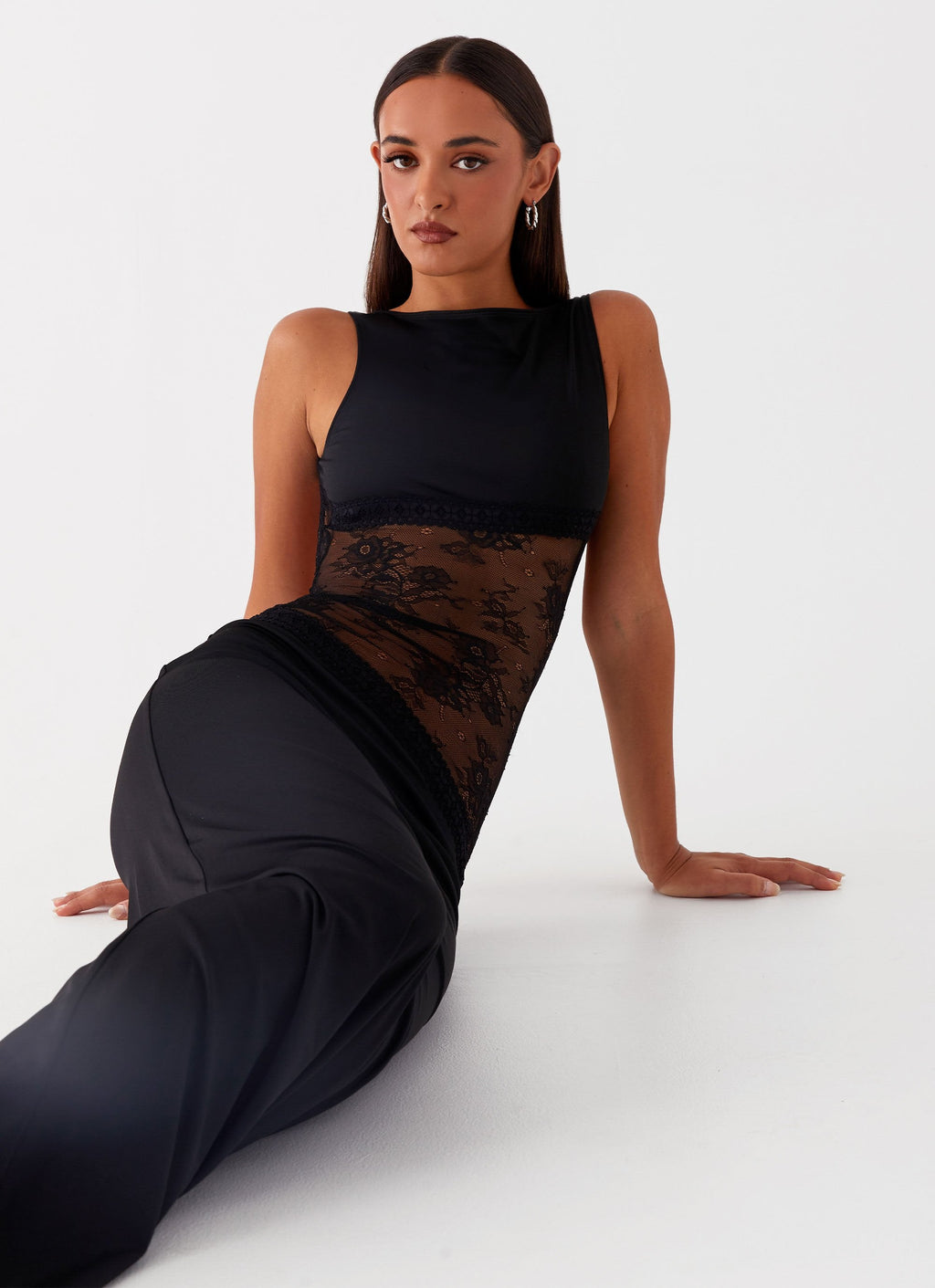 Livia Jersey Low-Back Maxi Dress