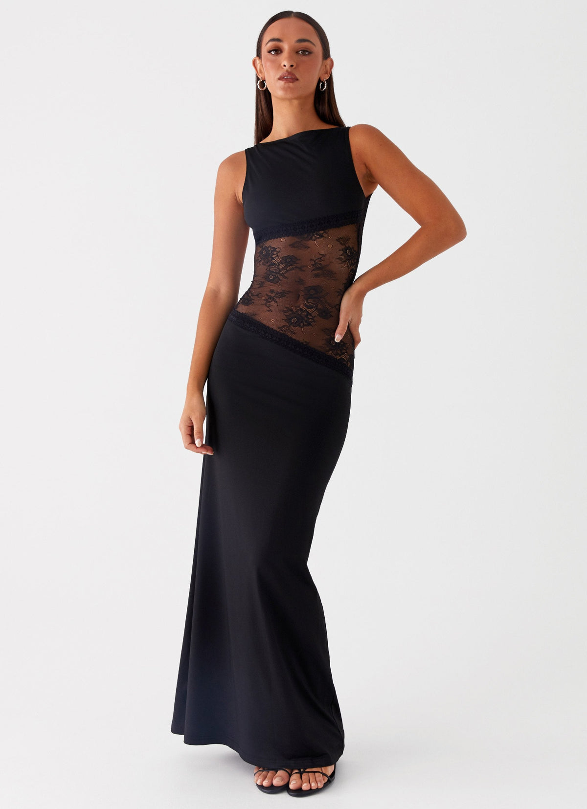 Livia Jersey Low-Back Maxi Dress