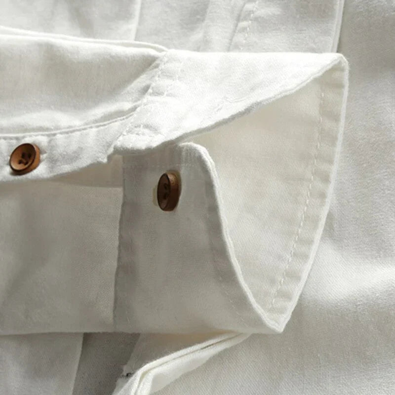 Ashton Stand-Collar Cotton Shirt
