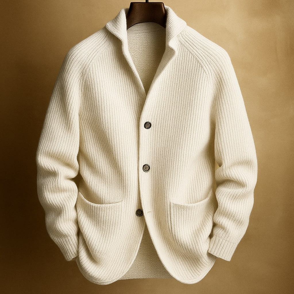 Ambrose Corded Wool-Blend Cardigan