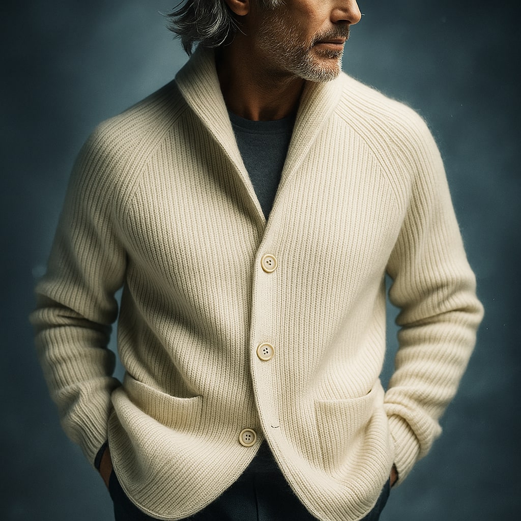 Ambrose Corded Wool-Blend Cardigan