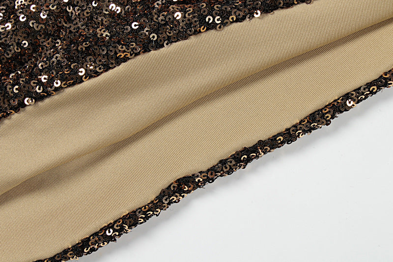 Ophelia Sequin Open-Back Bodycon Mini Dress