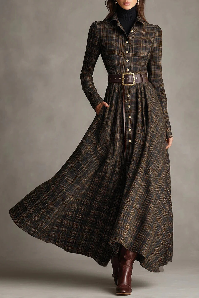 Alix Printed Long-Sleeve Maxi Dress