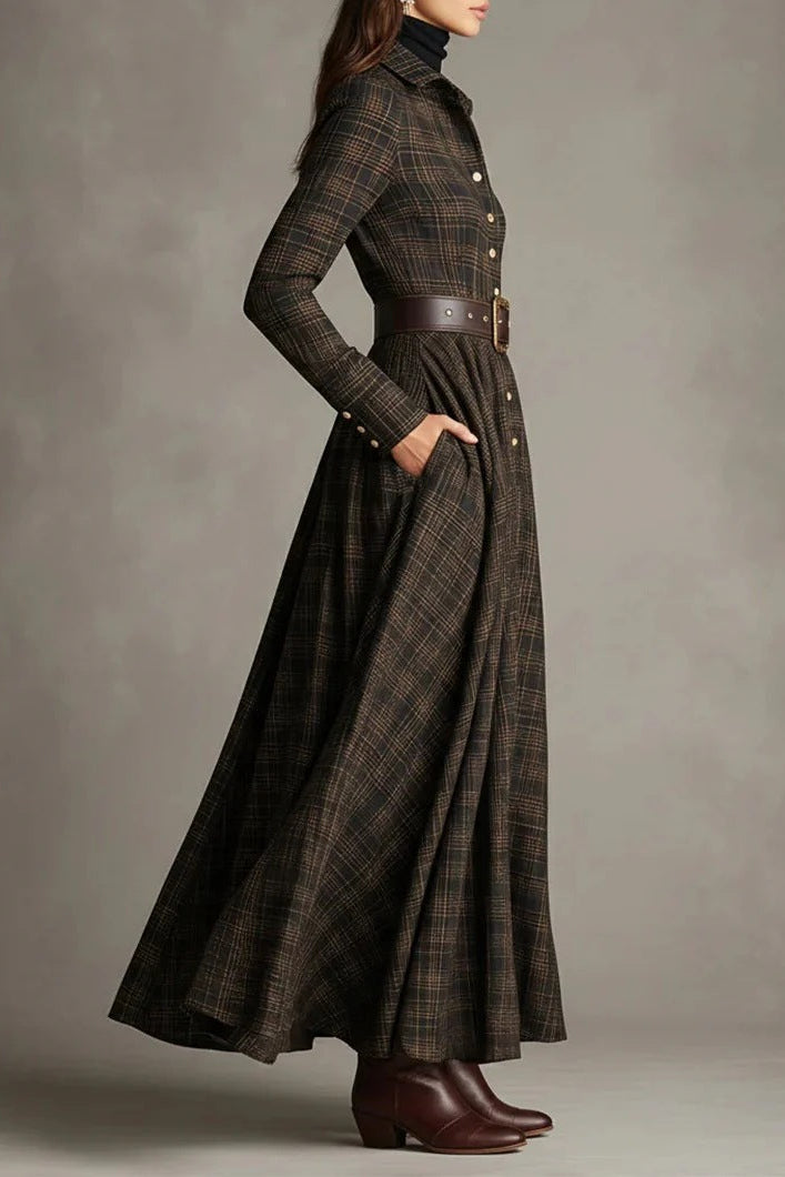 Alix Printed Long-Sleeve Maxi Dress
