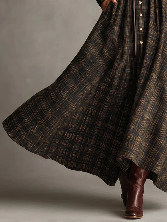 Alix Printed Long-Sleeve Maxi Dress