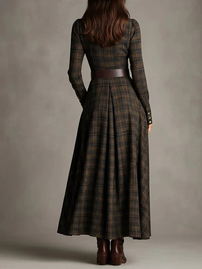 Alix Printed Long-Sleeve Maxi Dress