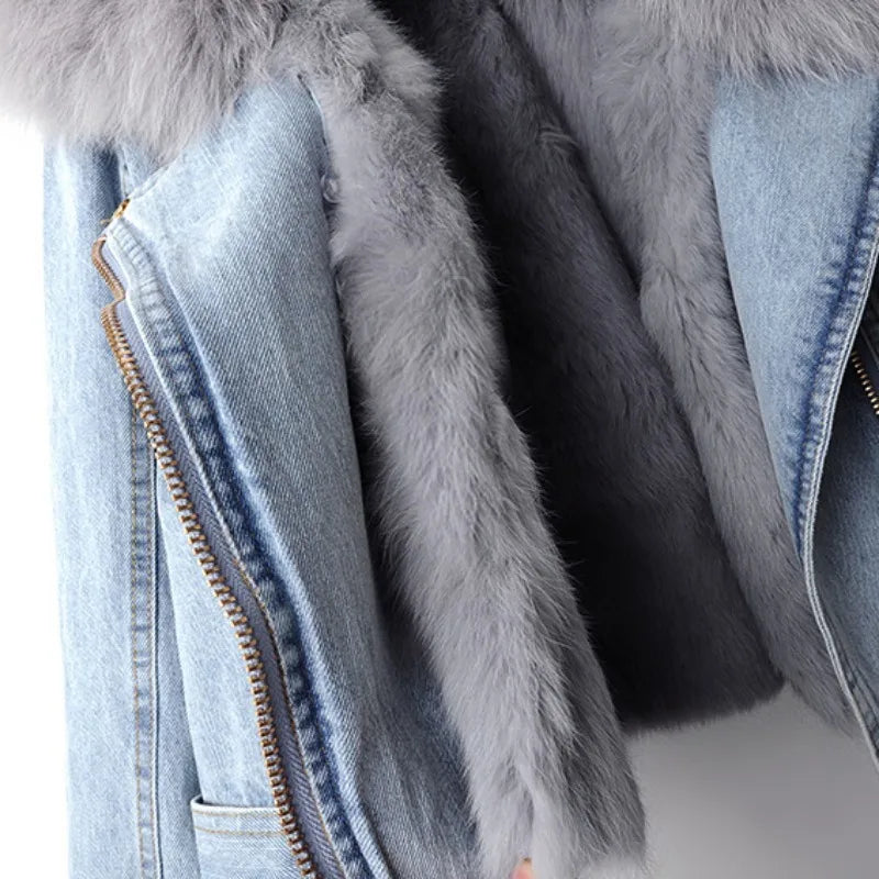 Noor Faux-Fur Cropped Jacket