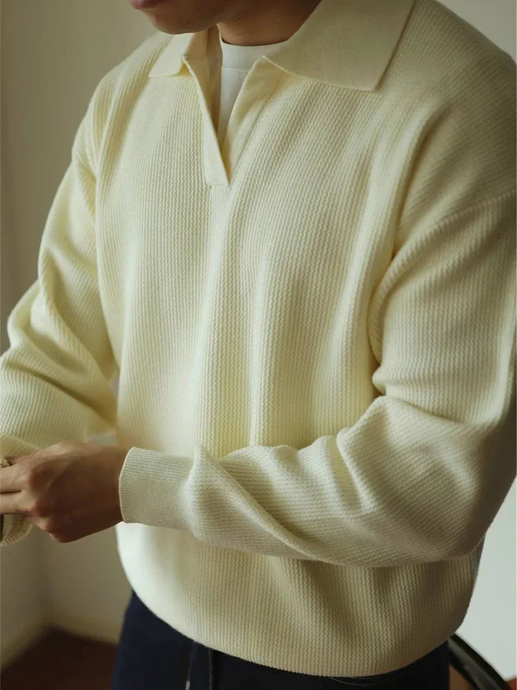 Colton Cosy Knit Polo Sweater